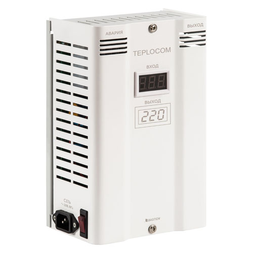 Фазоинверторный стабилизатор для газовых котлов отопления TEPLOCOM ST-400 INVERTOR
